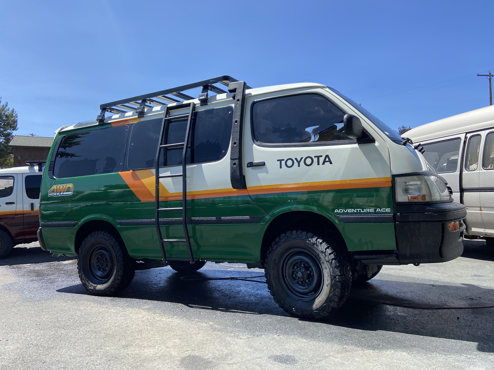 Adventure Ace van on the trail
